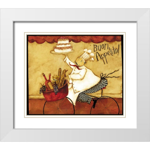 Eat Up White Modern Wood Framed Art Print with Double Matting by DiPaolo, Dan