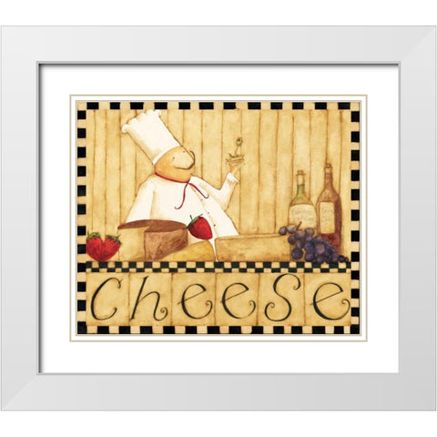 Wine And Cheese White Modern Wood Framed Art Print with Double Matting by DiPaolo, Dan