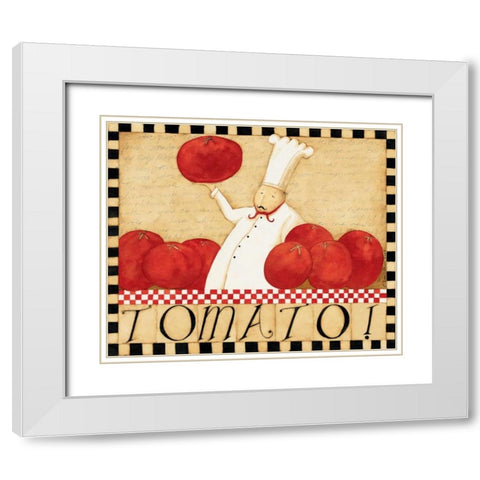 Tomatoes White Modern Wood Framed Art Print with Double Matting by DiPaolo, Dan