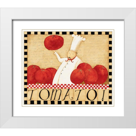 Tomatoes White Modern Wood Framed Art Print with Double Matting by DiPaolo, Dan