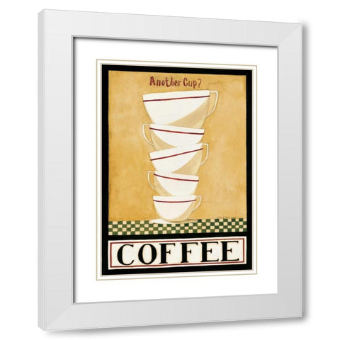 Another Cup White Modern Wood Framed Art Print with Double Matting by DiPaolo, Dan