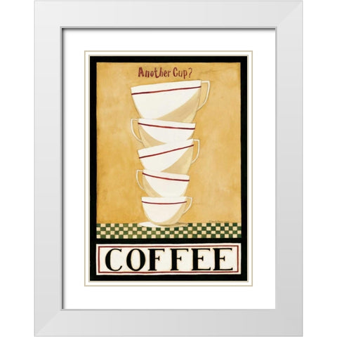 Another Cup White Modern Wood Framed Art Print with Double Matting by DiPaolo, Dan