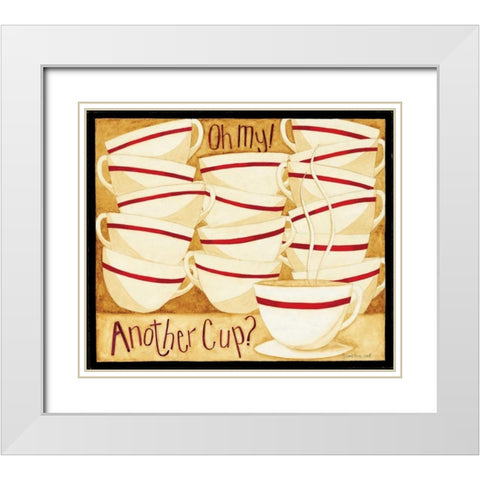 Another Cup White Modern Wood Framed Art Print with Double Matting by DiPaolo, Dan