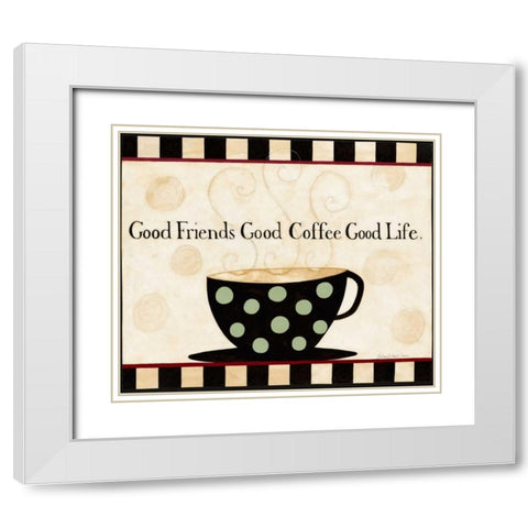 Polka Cup White Modern Wood Framed Art Print with Double Matting by DiPaolo, Dan