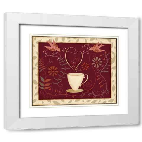 For Love White Modern Wood Framed Art Print with Double Matting by DiPaolo, Dan