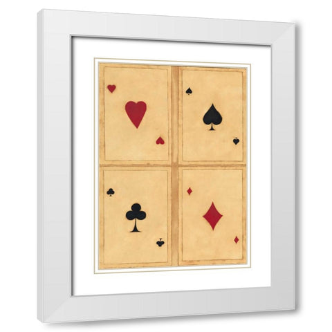 Aces White Modern Wood Framed Art Print with Double Matting by DiPaolo, Dan