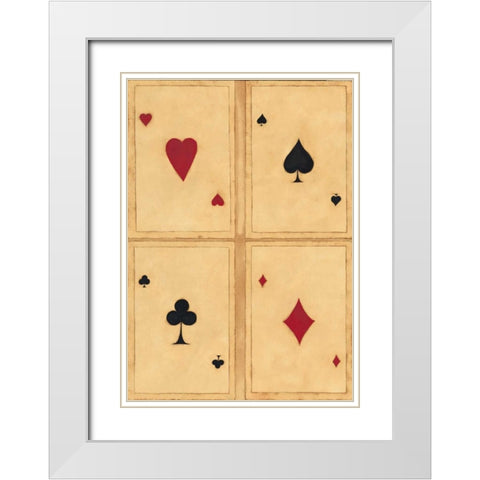 Aces White Modern Wood Framed Art Print with Double Matting by DiPaolo, Dan
