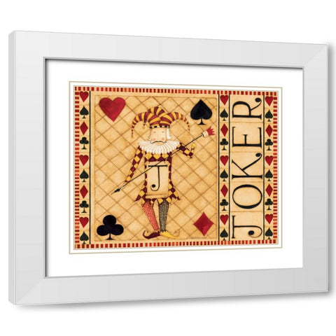 Joker White Modern Wood Framed Art Print with Double Matting by DiPaolo, Dan