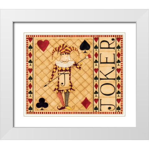 Joker White Modern Wood Framed Art Print with Double Matting by DiPaolo, Dan