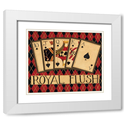 Royal Flush White Modern Wood Framed Art Print with Double Matting by DiPaolo, Dan