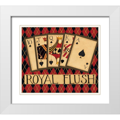 Royal Flush White Modern Wood Framed Art Print with Double Matting by DiPaolo, Dan