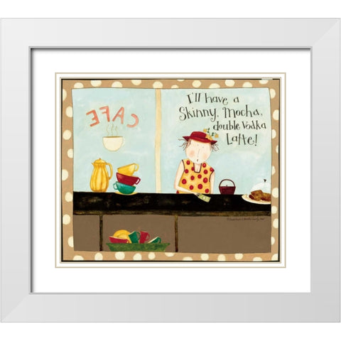 Only Me White Modern Wood Framed Art Print with Double Matting by DiPaolo, Dan