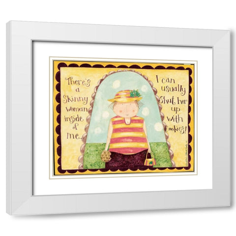 Cookie Power White Modern Wood Framed Art Print with Double Matting by DiPaolo, Dan