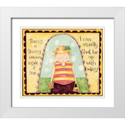 Cookie Power White Modern Wood Framed Art Print with Double Matting by DiPaolo, Dan
