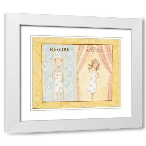 Now And Then White Modern Wood Framed Art Print with Double Matting by DiPaolo, Dan