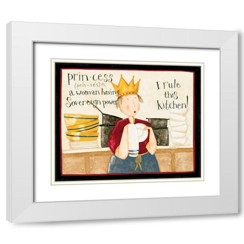 Princess White Modern Wood Framed Art Print with Double Matting by DiPaolo, Dan