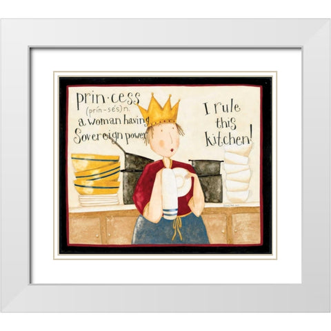 Princess White Modern Wood Framed Art Print with Double Matting by DiPaolo, Dan