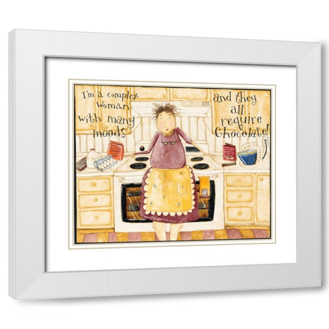 Only Me White Modern Wood Framed Art Print with Double Matting by DiPaolo, Dan