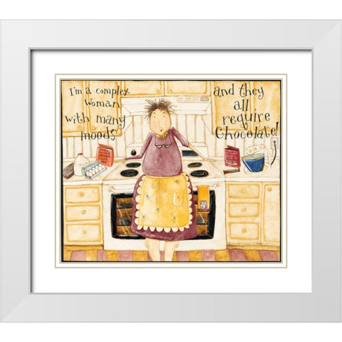 Only Me White Modern Wood Framed Art Print with Double Matting by DiPaolo, Dan