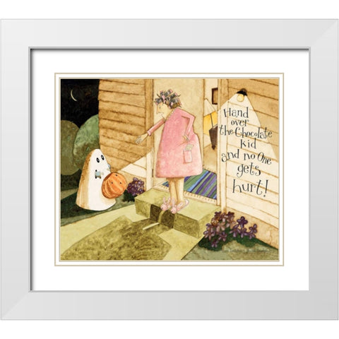 Sorry White Modern Wood Framed Art Print with Double Matting by DiPaolo, Dan