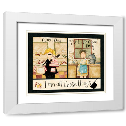 Different People White Modern Wood Framed Art Print with Double Matting by DiPaolo, Dan