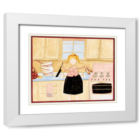 Anyone White Modern Wood Framed Art Print with Double Matting by DiPaolo, Dan