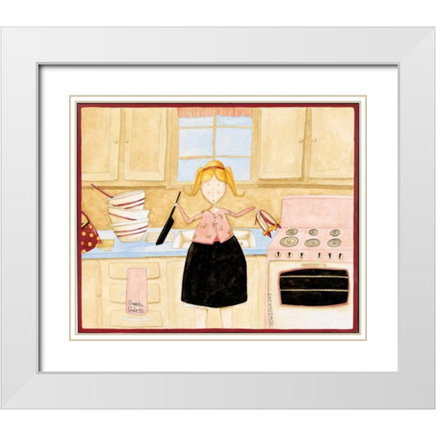 Anyone White Modern Wood Framed Art Print with Double Matting by DiPaolo, Dan