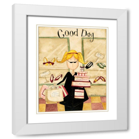 Good Day White Modern Wood Framed Art Print with Double Matting by DiPaolo, Dan