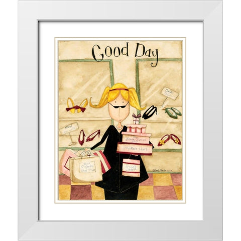 Good Day White Modern Wood Framed Art Print with Double Matting by DiPaolo, Dan
