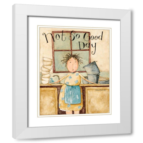 Not So Good Day White Modern Wood Framed Art Print with Double Matting by DiPaolo, Dan