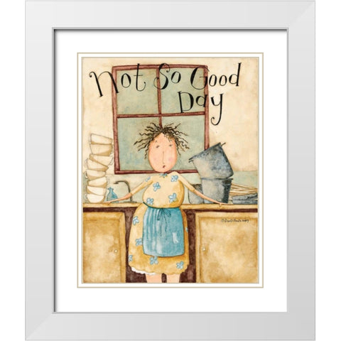 Not So Good Day White Modern Wood Framed Art Print with Double Matting by DiPaolo, Dan
