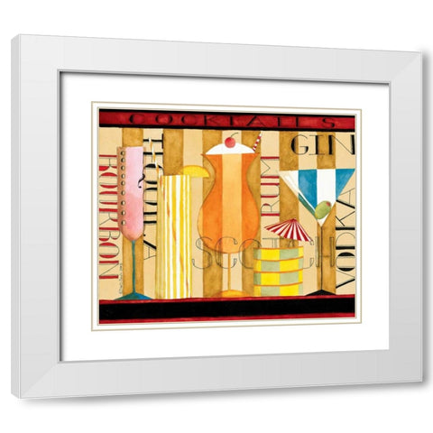 Drinks White Modern Wood Framed Art Print with Double Matting by DiPaolo, Dan
