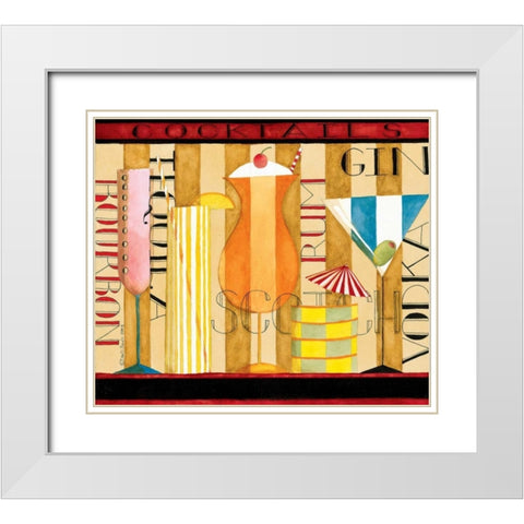 Drinks White Modern Wood Framed Art Print with Double Matting by DiPaolo, Dan