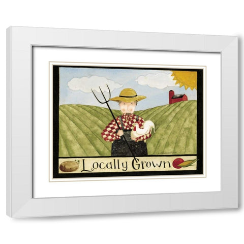 Locally White Modern Wood Framed Art Print with Double Matting by DiPaolo, Dan