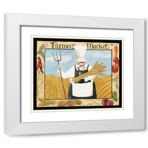 Market White Modern Wood Framed Art Print with Double Matting by DiPaolo, Dan