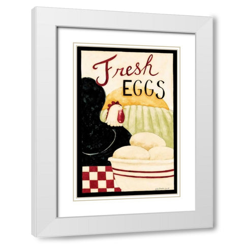 Fresh Eggs White Modern Wood Framed Art Print with Double Matting by DiPaolo, Dan