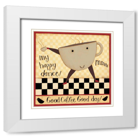 Happy Dance White Modern Wood Framed Art Print with Double Matting by DiPaolo, Dan
