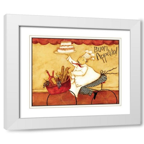 Biking White Modern Wood Framed Art Print with Double Matting by DiPaolo, Dan