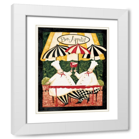 Bon Apetite White Modern Wood Framed Art Print with Double Matting by DiPaolo, Dan
