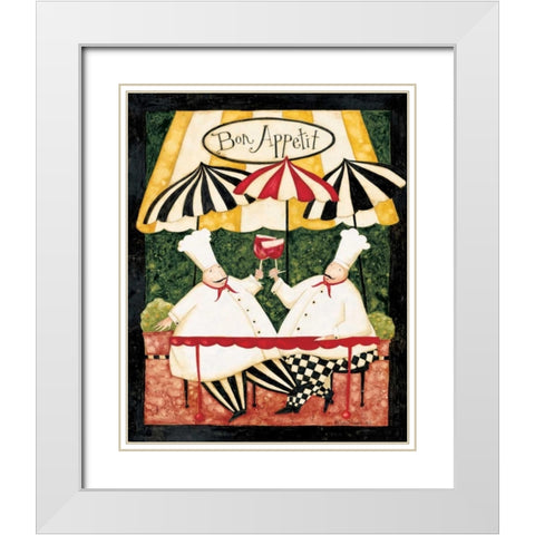 Bon Apetite White Modern Wood Framed Art Print with Double Matting by DiPaolo, Dan