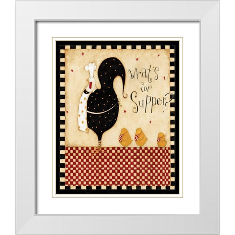 Mother Chicks White Modern Wood Framed Art Print with Double Matting by DiPaolo, Dan