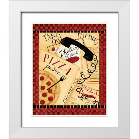 Take Out White Modern Wood Framed Art Print with Double Matting by DiPaolo, Dan