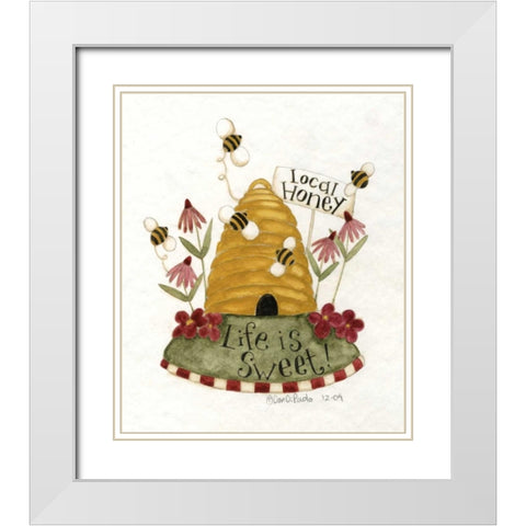 Honey White Modern Wood Framed Art Print with Double Matting by DiPaolo, Dan