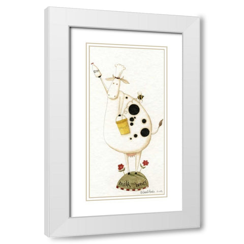 Milk White Modern Wood Framed Art Print with Double Matting by DiPaolo, Dan