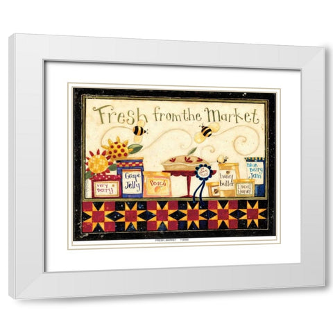 Fresh Market White Modern Wood Framed Art Print with Double Matting by DiPaolo, Dan