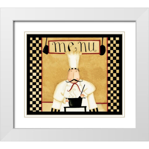 No Menu White Modern Wood Framed Art Print with Double Matting by DiPaolo, Dan