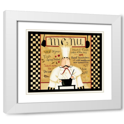 Simple Menu White Modern Wood Framed Art Print with Double Matting by DiPaolo, Dan