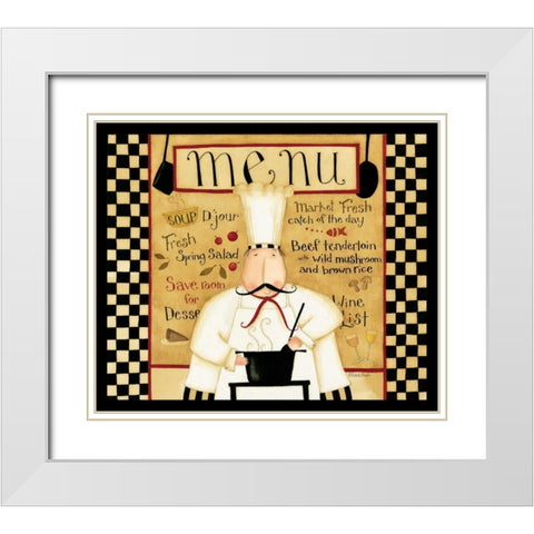 Simple Menu White Modern Wood Framed Art Print with Double Matting by DiPaolo, Dan