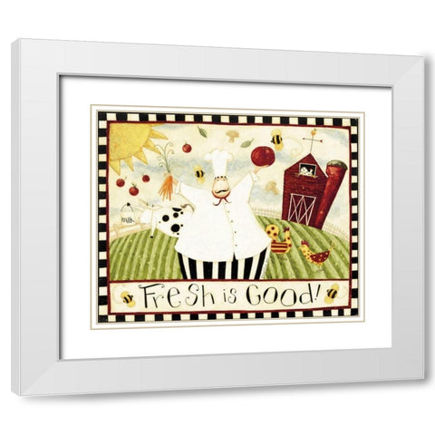 Fresh Goods White Modern Wood Framed Art Print with Double Matting by DiPaolo, Dan