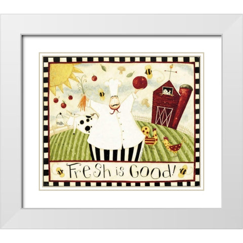 Fresh Goods White Modern Wood Framed Art Print with Double Matting by DiPaolo, Dan